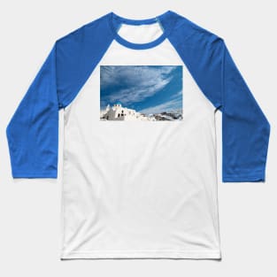 Santorini Blue Baseball T-Shirt